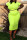 Fluorescent Yellow Fashion Casual Solid Fold O Neck Plus Size Two Pieces