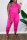 Rose Red Fashion Casual Solid Oblique Collar Regular Jumpsuits