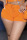 Orange Yellow Sportswear Solid Patchwork Straight High Waist Straight Solid Color Bottoms