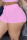 Pink Sportswear Solid Patchwork Straight High Waist Straight Solid Color Bottoms