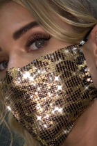 Gold Street Leopard Metal Accessories Decoration Mask