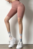 Pink Sexy Casual Sportswear Solid Patchwork