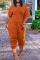 Black Fashion Casual Solid Basic V Neck Plus Size Jumpsuits