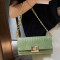Green Fashion Casual Solid Chains Bags