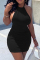 Black Fashion Sexy Solid Backless O Neck Sleeveless Dress