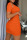 Orange Sexy Solid Hollowed Out Split Joint Fold O Neck Pencil Skirt Dresses