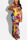 Colour Sexy Print Hollowed Out Patchwork Halter Straight Dresses