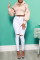 White Fashion Casual Solid Ripped Skinny High Waist Pencil Trousers