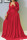 Red Sexy Fashion V-neck Long Sleeve Dress (Without Belt)