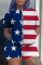 multicolor Fashion Casual adult Patchwork Print Two Piece Suits Straight Short Sleeve Two Pieces