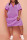 Purple Fashion Casual Plus Size Striped Print Basic V Neck Short Sleeve Dress