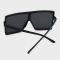 Grey Sexy Street Gradual Change Leopard Patchwork Sunglasses