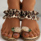 Leopard Print Fashion Casual Patchwork Comfortable Slippers