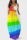 Multi-color Casual Print Split Joint Spaghetti Strap Straight Dresses