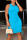 Sky Blue Casual Solid Patchwork Frenulum Fold O Neck Pencil Skirt Dresses