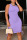 Purple Casual Solid Patchwork Frenulum Fold O Neck Pencil Skirt Dresses