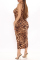 Camouflage Fashion Sexy Animal Print Print Hollowed Out O Neck Vest Dress