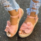 Pink Casual Hollowed Out Split Joint Opend Out Door Shoes