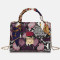 Purple Fashion Casual Animal Print Chains Shoulder Messenger Bag