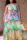 Light Blue Sexy Print Patchwork Frenulum Halter Pleated Plus Size Dresses
