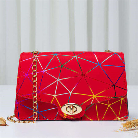 Red Fashion Casual Print Chains Messenger Bags