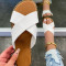 White Fashion Casual Hollowed Out Patchwork Solid Color Comfortable Slippers