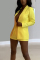 Yellow Women Fashion Sexy Temperament Casual Suit