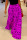 Rose Purple College Print Patchwork Loose High Waist Wide Leg Full Print Bottoms