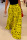 Yellow College Print Patchwork Loose High Waist Wide Leg Full Print Bottoms