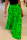Green College Print Patchwork Loose High Waist Wide Leg Full Print Bottoms