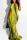 Yellow Black Sexy Print Hollowed Out Split Joint Halter Straight Dresses