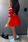 Lake Blue Casual Print Patchwork V Neck Half Sleeve Two Pieces