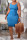 Blue Sexy Casual Solid Vests U Neck Sleeveless Dress