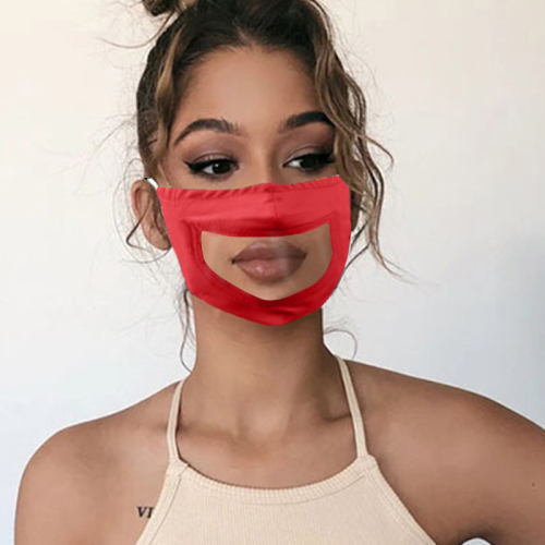 Red Fashion Patchwork Hollowed Out Mask