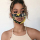 Black Yellow Fashion Patchwork Hollowed Out Mask
