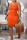 Orange Sexy Casual Solid Vests U Neck Sleeveless Dress