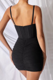 Black Sexy Fashion Tight Suspender Dress