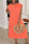 Tangerine Red Casual Solid Split Joint O Neck Straight Dresses