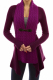 Purple Trendy Patchwork Cardigan Sweaters