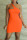 Tangerine Sexy Solid Patchwork Asymmetrical Collar Pencil Skirt Dresses