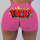Pink Sexy Print Patchwork Straight Straight Positioning Print Bottoms