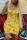 Yellow Sexy Casual Printed Vest Slim Dress