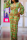 Green Casual Print Patchwork Turndown Collar Boot Cut Jumpsuits
