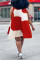 Red Fashion Casual Patchwork Basic O Neck Sleeveless A Line Dresses
