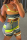 Brown Sexy Striped Patchwork U Neck Skinny Jumpsuits