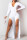 White Casual Solid Slit V Neck Regular Jumpsuits