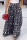 Black College Print Patchwork Loose High Waist Wide Leg Full Print Bottoms