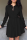Black Casual Solid Split Joint Turndown Collar Shirt Dress Dresses
