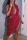 Red Sexy Solid Hollowed Out Split Joint Fold Asymmetrical Halter Evening Dress Dresses