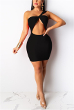 Black Sexy Fashion Sleeveless Strapless Dress